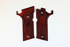 GUANCETTE 92X PERFORMANCE G10 ROSSO/NERO BY LOK GRIPS Beretta