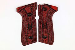 92 FS G10 GUANCETTE NERE/ROSSE BERETTA BY LOK GRIPS Beretta